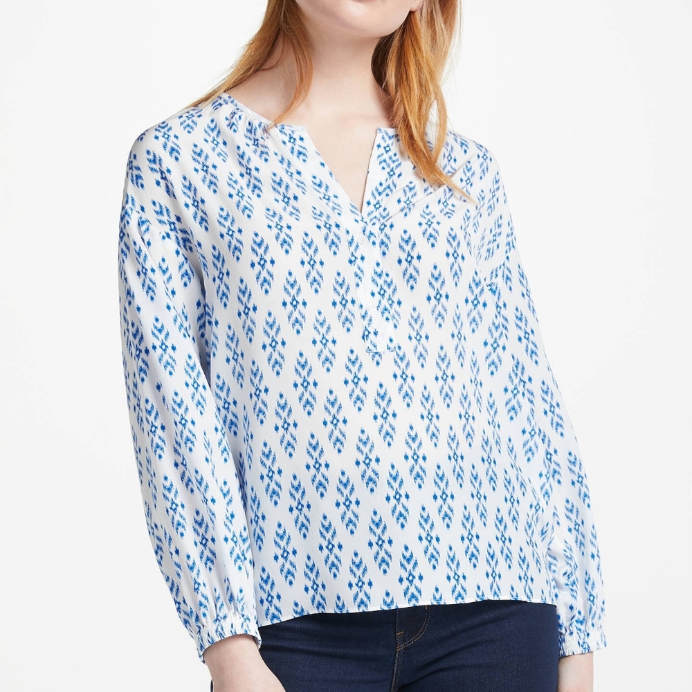 Joie |  Dimna Silk Blouse in Baja Blue